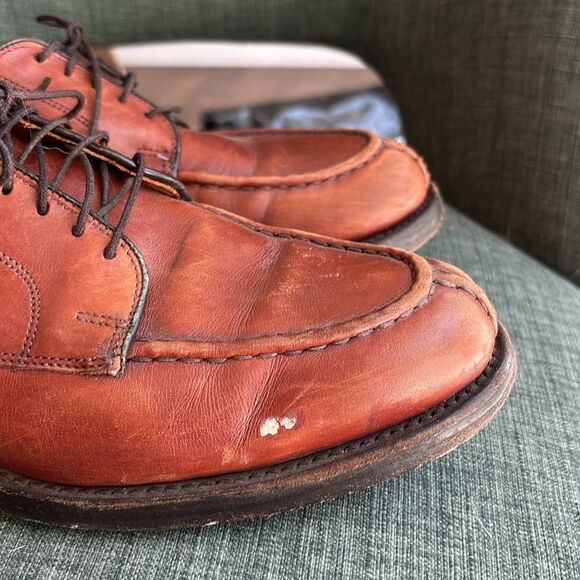 Allen Edmonds Men’s Bradley Rich Brown Leather Oxfords loafers size 8.5 C Work - Picture 6 of 13